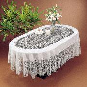 S-317 Elegant Tablecloth Made of Vinyl in Crochet Style