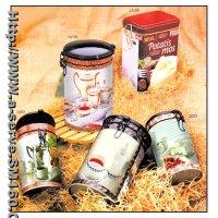 Tinplated Air-Tight Canister With Plastic Lid and Metal Lock