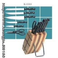 7 PCS Knife Set with Bakelite Handles & Wooden Block