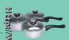 3pc Set Milk Pan with Cover