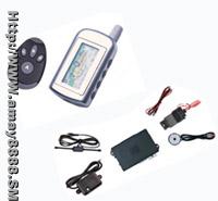 Two way car alarm with remote engine starter function