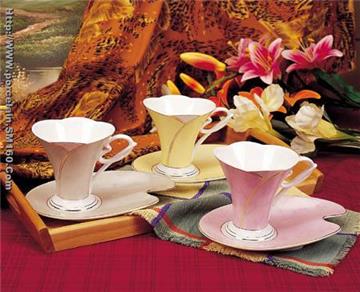Elegant tea cup and saucer
