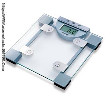 Bathroom scale with fat analysis