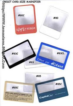 Credit Card Size Magnifier (Card Magnifier, Card Magnifying Sheet)