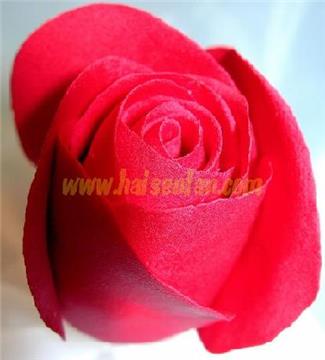 red rose-clay flower