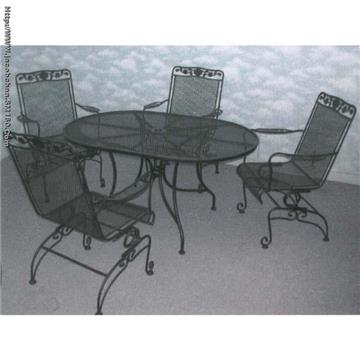 Wrought iron garden furniture