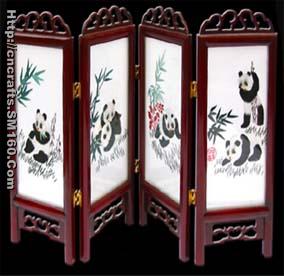 Xiang embroidery screen--the pandas