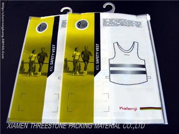ziplock bags, zipper bags with hanger for textile