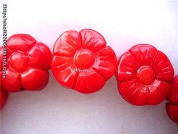 coral carved flower