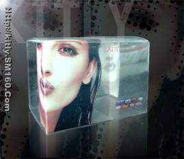 Plastic cosmetic packaging box