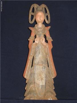 Tang painting Shuanghuan tall dancers figurines