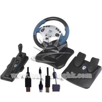 PS2/GC/XBOX/USB large racing wheel