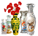 Vase with inside painting