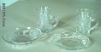 crystal cups and saucers HY-001