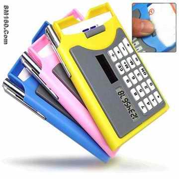 sunpower calculator with cardbox and metal pen 