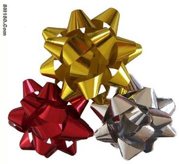 Metallic Pom Pom Bow