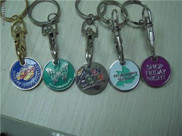 Metal karabiner key chain,golf coin