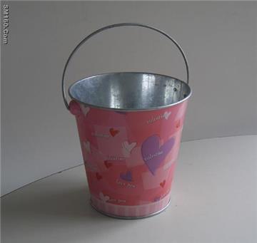 tin bucket, tin barrel, tin pail, Tin Water Barrel