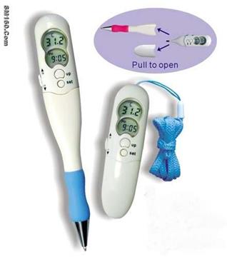 thermometer pen with timer 