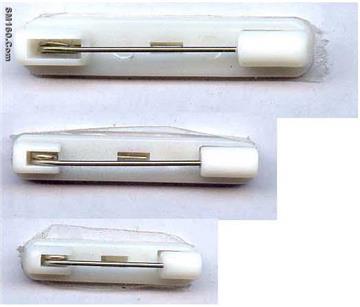 Plastic badge pin