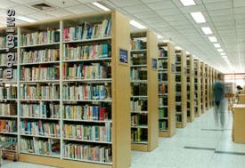 library shelves