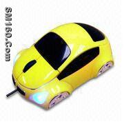 Car-shaped Mouse with Resolution of 800dpi, Available in Various Color