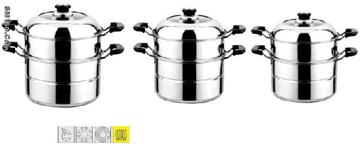 stainless steel double-deck steamer