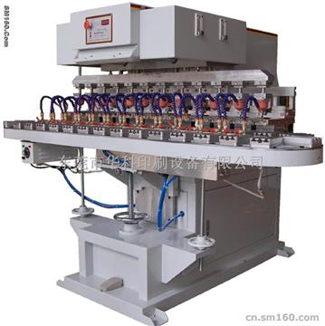 Twelve color Euro-style pad printer
