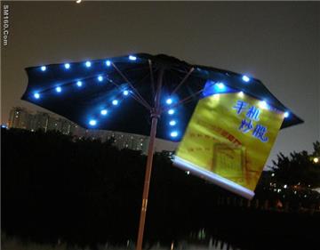 solar lighting advertisment umbrella