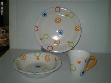 12pcs white stoneware dinner set 