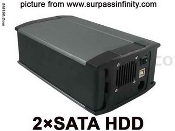 EB-350A 3.5 External Dual SATA+USB2.0 Hard disk Endosure RoHS