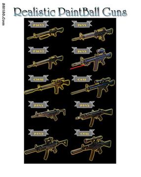 MilSim Paintball Marker/Gun M16 M4 MP5 Type