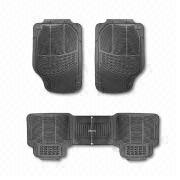 3-piece Rubber Car Mat Set, Measures 77 x 66.5 x 13cm