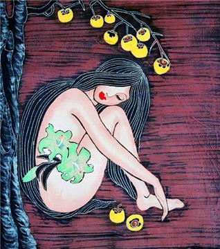 human body art of china batik handicraft