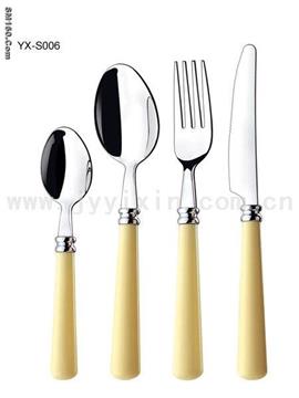Plastic Handle Cutlery,Stainless Steel Tableware,Flatware,Cutlery