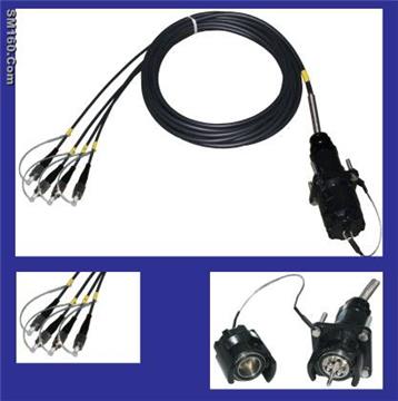 Wall-Mounted Receptacle For Tactical Fiber Optic Cable
