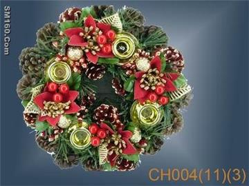 Christmas wreath ornament