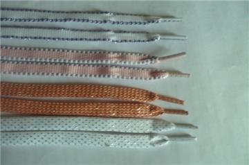 poly ,colourful  metal silk  shoelace