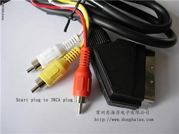 scart  plug to RCA cable