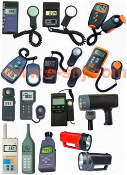 light meter, lux meter, sound level meter, stroboscope