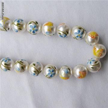 flower shell pearl,shell bead,shell imitation pear,MOP shell bead 