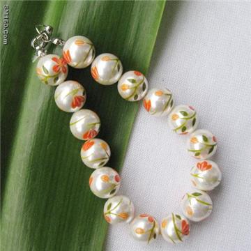 shell bangle,shell bracelet,flower shell pearl
