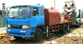 truck-mounted stationary concrete pump