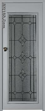 wood edge glass steel door