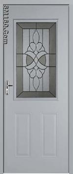 3 panel glass steel door
