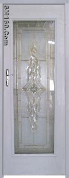 glass steel door with wood edge,residential door