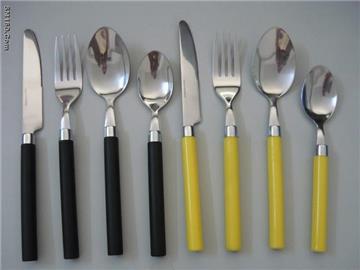 stainless steel knife and fork