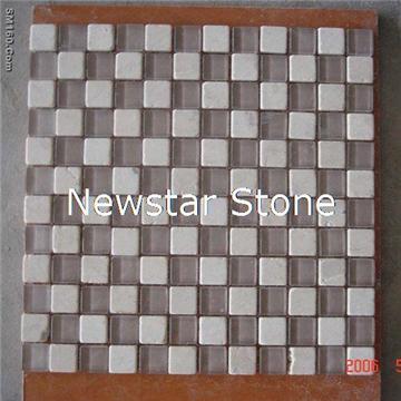 Mosaic with Glass,12”x12”,bathroom wall mosaic tile, paving mosaic