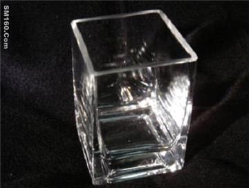 square glass vase