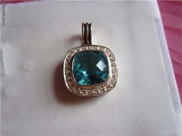 David Yurman inspired pendant, gemstone pendant